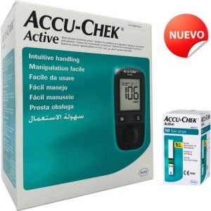 Glucómetro Accu-Chek, un aparato indispensable en la vida de cualquier enfermo de diabetes. Mide la concentración de azúcar en la sangre de forma instantánea con la posibilidad de transportarlo a cualquier lugar.
